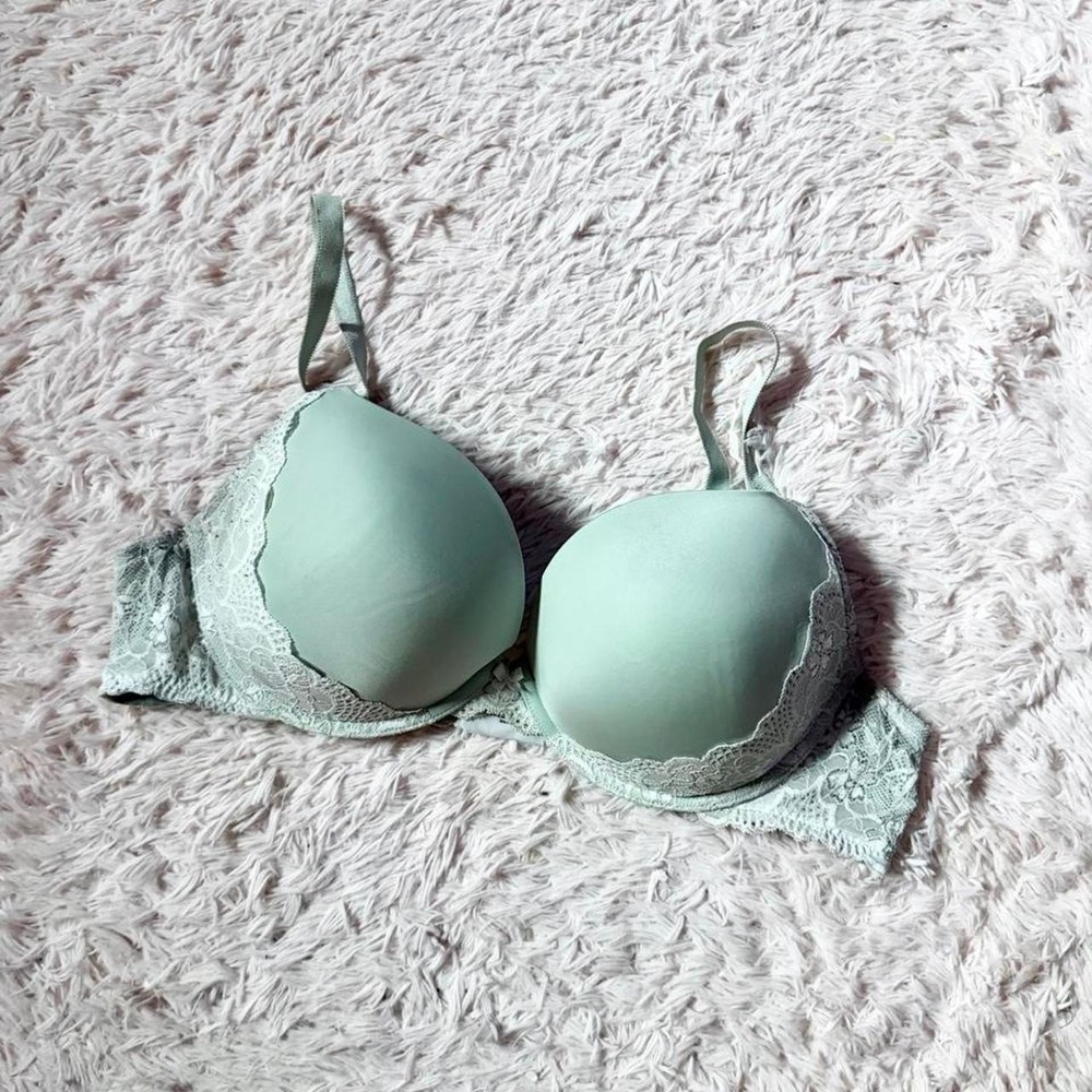 Torrid Padded Push Up Scalloped Lace Delicate Bra Womens 44C Coquette Twee Soft